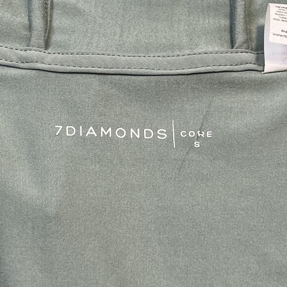 7Diamonds Core Jacket Womens Small Green Full Zip Hoodie Stretch Thumb Holes - Picture 12 of 13